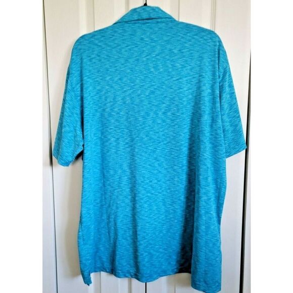 TGIF L Men's Short Sleeve Golf Polo Shirt Size Large SS Button Collar Stretch - Picture 2 of 6